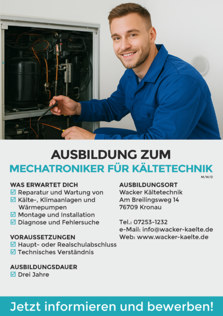 Bewerbung Azubi Kältetechniker